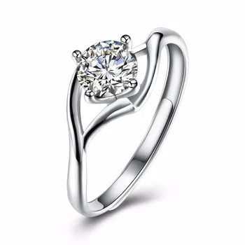 

2020 SALE Fine Jewelry Original Authentic 925 Sterling Silver Crystal From Swarovskis Opening Rings Rings Gift For GIRL