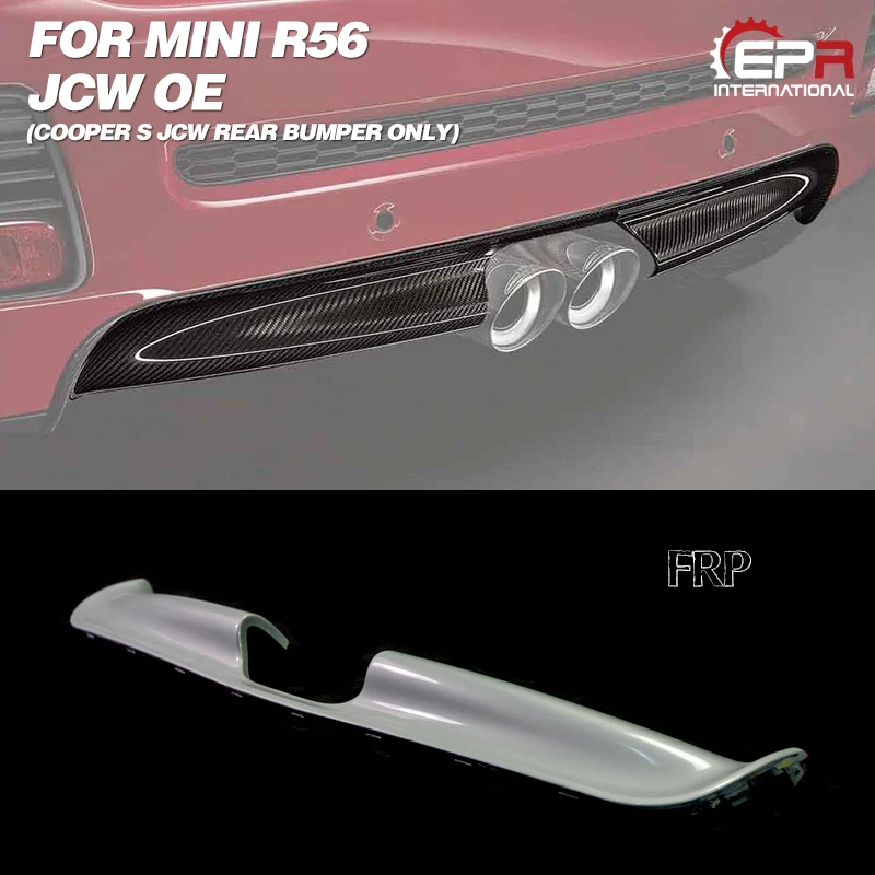 

FRP JCW Diffuser For Mini R56 JCW OE Glass Fiber Rear Diffuser (Cooper S JCW Rear Bumper Only) Body Kit Tirm For R56 Racing Part