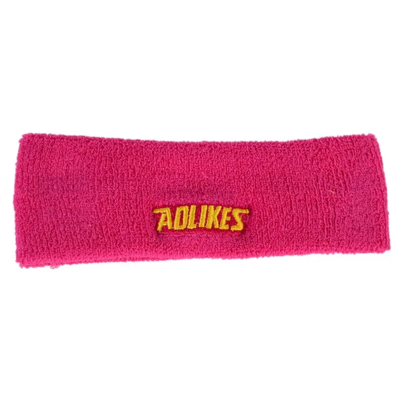 AOLIKES головные повязки Для Йоги Хлопок повязка от пота для Для мужчин Sweatband Для женщин головы Налобные повязки спортивные безопасности - Цвет: Rose Red