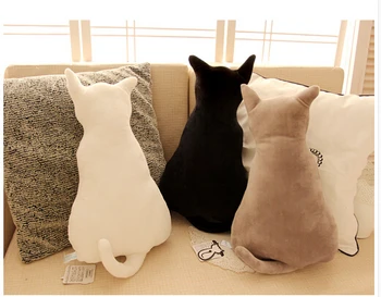 

Candice guo! Newest arrival creative cute cat silhouette cat back cushion shadow pillow birthday gift 1pc