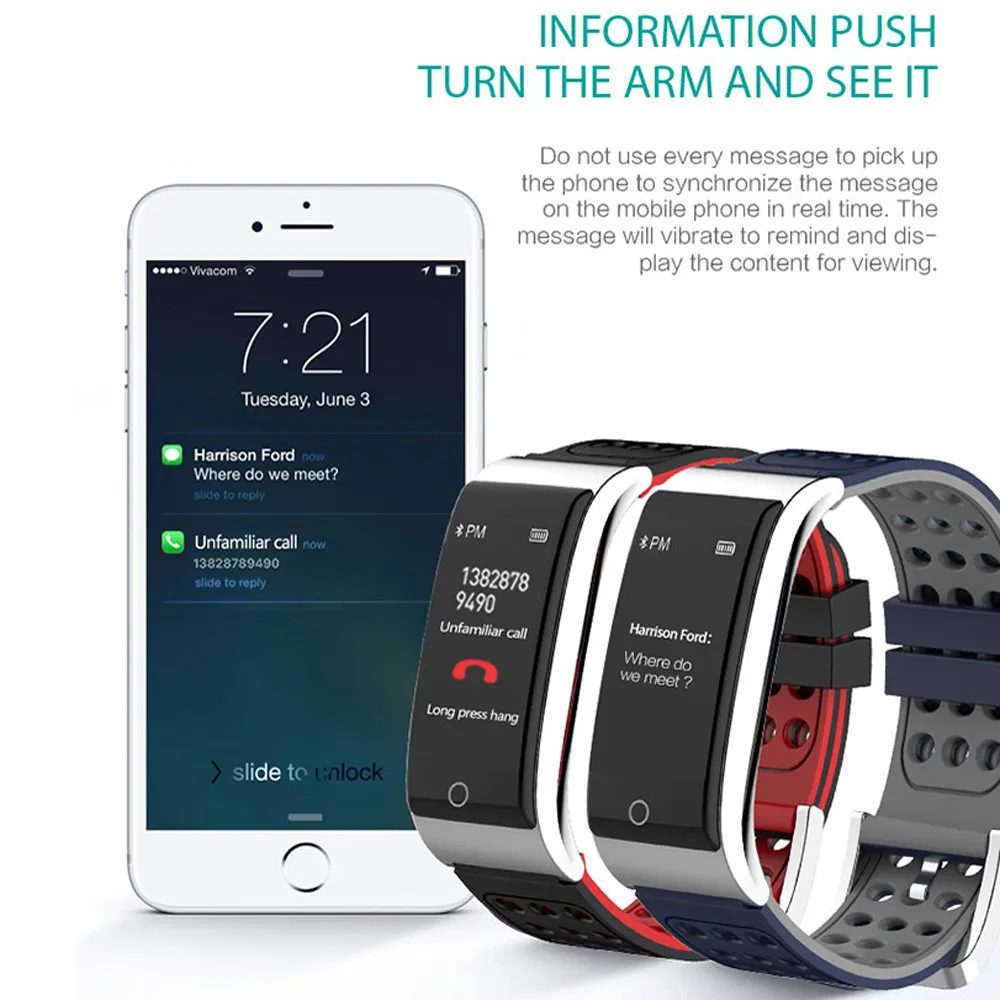 Популярный фитнес для мужчин и женщин IP67 Водонепроницаемый индекс Bluetooth спортивные Health Monitor умные наручные часы браслет для Android IOS