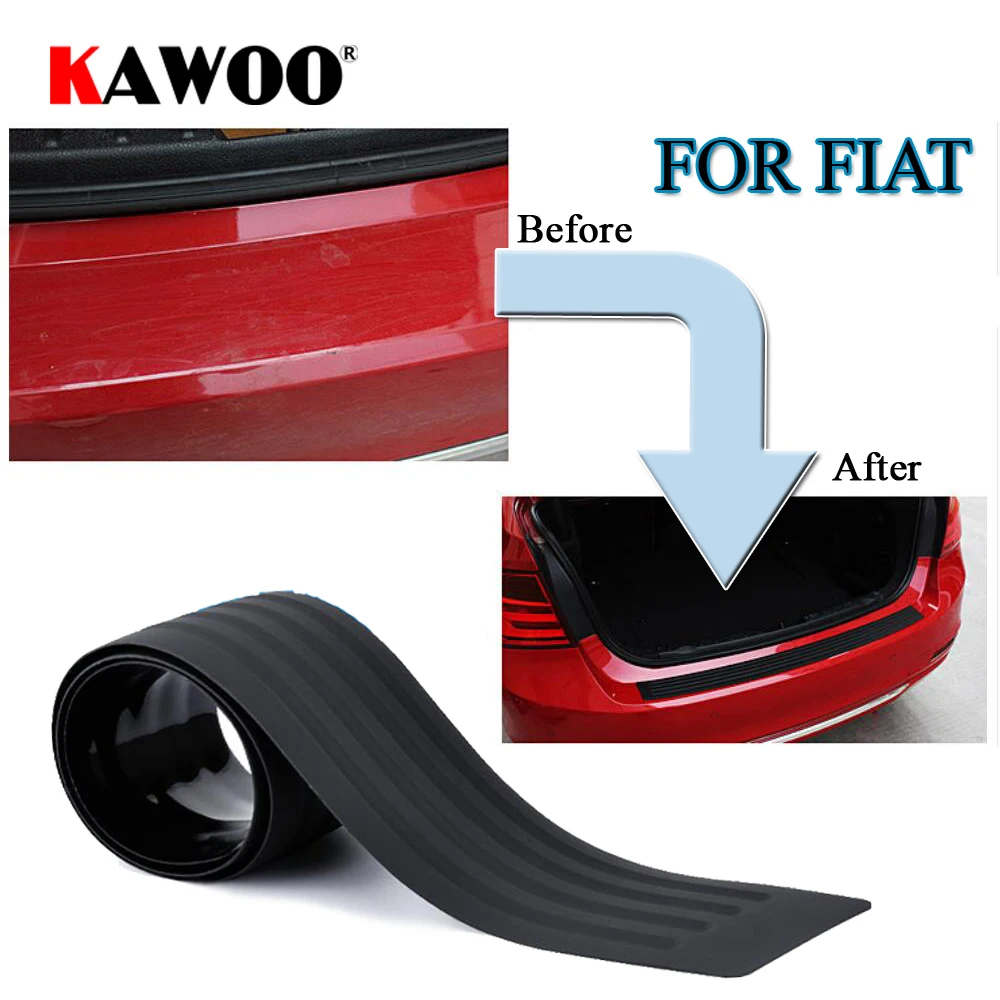 KAWOO For FIAT Scudo Linea BRAVO Idea Panda Doblo Freemont Rubber Rear  Guard Bumper Protect Trim Cover Sill Mat Pad Car Styling - AliExpress