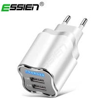 Эссьен 5 В/2.1A Dual USB телефон Зарядное устройство для мобильного телефона дизайн быстро переходник для зарядного устройства Зарядка для телефона для iphone samsung