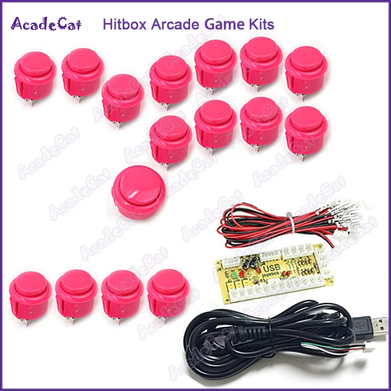 Бесплатная доставка Hitbox с нулевой задержкой DIY PC/Raspberry Pi аркадные игровые наборы