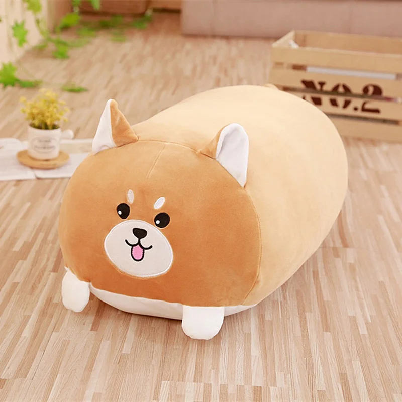 90cm shiba pillow Новинка, мягкая мультяшная подушка в виде животных, милая толстая собака, кот Тоторо, пингвин, свинья, лягушка, плюшевая игрушка, подарок на день рождения для детей - Цвет: 90cm shiba pillow