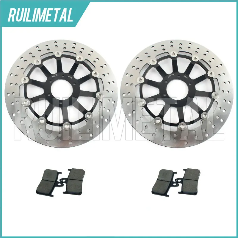 

High Quality New Front Brake Discs Rotors + Pads Set for HONDA CBR900RR Fireblade CBR 900 RR VTR1000F Firestorm 02 03 04 05 06