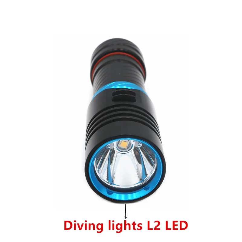 Светильник для дайвинга, желтый светильник L2 светодиодный водонепроницаемый светильник-вспышка 6000 люмен, погружной фонарь, подводный фонарь, светильник для дайвинга, прожектор, светильник