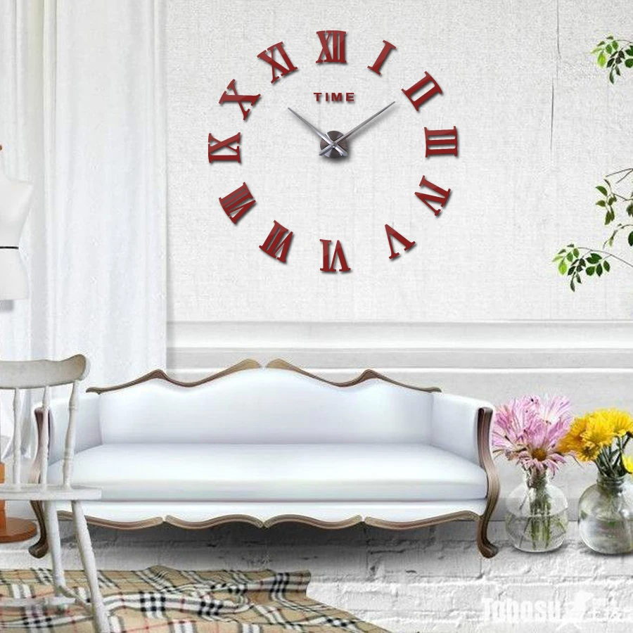 special offer 3d big acrylic mirror wall clock diy quartz watch still life clocks modern home decoration living room stickers