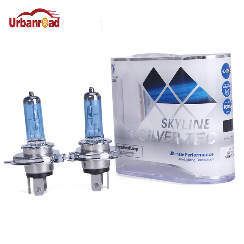 

Urbanroad 2pcs/bag H4 Xenon Halogen Bulb 12V 100W Headlights 9003 H4 6000K Xenon Car HeadLight H4 Bulb Halogen h4 Head Light