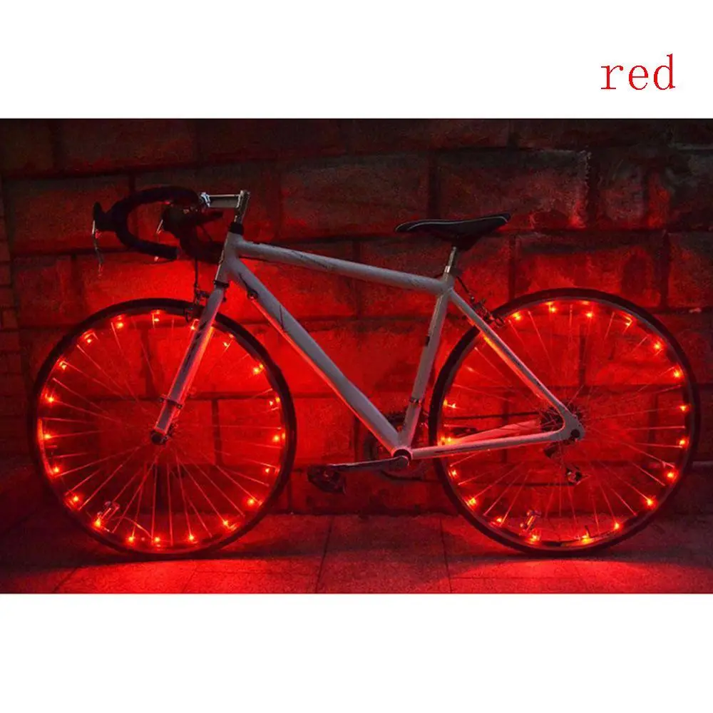 20 LED Cycling Bicycle Bike Rim Lights LED Wheel Spoke Light String Strip LampSG