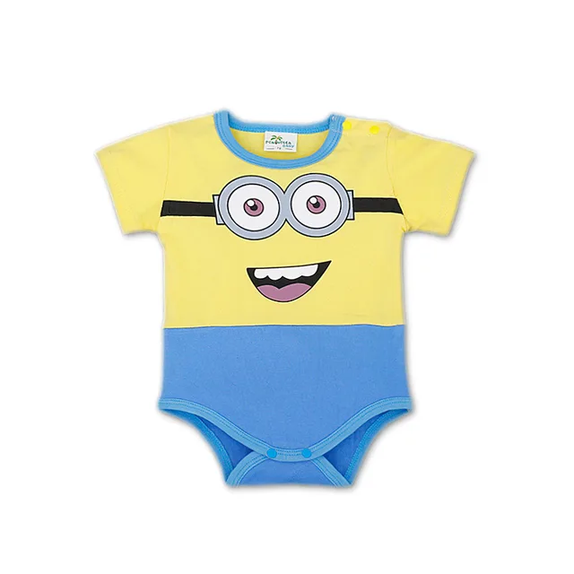 2017 summer infant baby rompers Cotton cartoon cute yellow minions