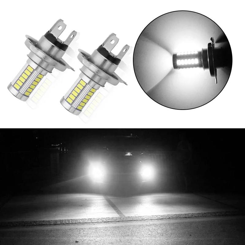2 шт. H4 33 SMD 5630 5730 Автомобильные светодиодные сигнальные лампы Противотуманные