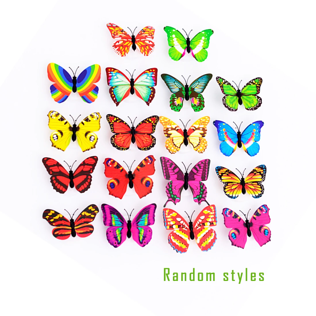 1pcs Lovely Creative Colorful Butterfly LED Night Light Beautiful Home Bedroom Decorative Wall Night Lights Color