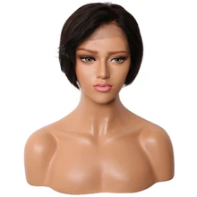 Sunnymay 13х4 короткие человеческие волосы remy парики для черных женщин бразильский парик на кружеве 130% парик на кружеве