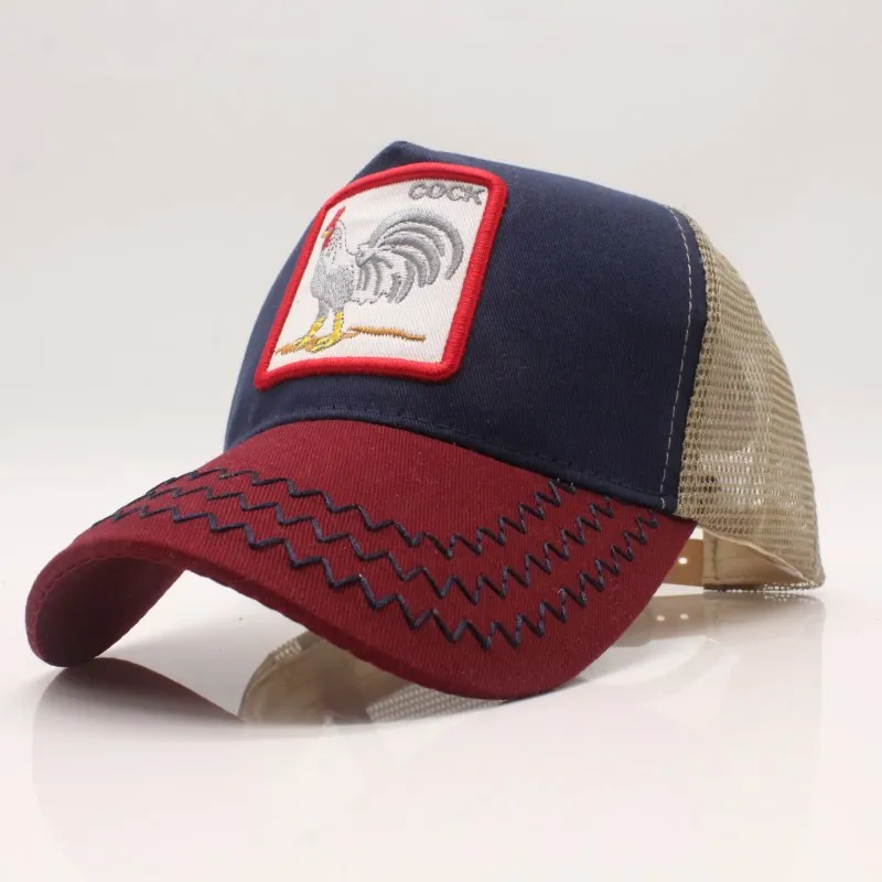 

Seioum Summer Animal Baseball Cap Embroidery Mesh Cap Hats For Men Women Snapback Gorras Hombre hat Casual Hip Hop Cap