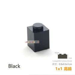 50-Piece DIY Building Bricks Set - Educational Construction Toys (Black)