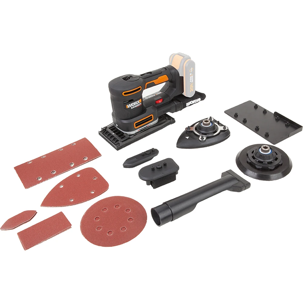 Виброшлифмашина аккумуляторная WORX WX820 кейс