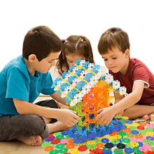 300 pcs blocos de construção do floco de neve montagem tijolos do brinquedo do bebê crianças brinquedo educativo diy caçoa o presente brinquedos clássicos atacado