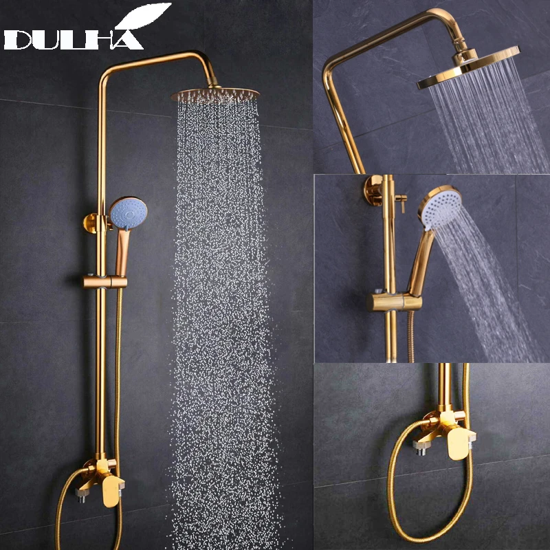 

Bathroom Shower Set Big Rain Waterfall Shower Faucet Mixer Tap System Cold&Hot Water Save Mixing Valve Shower Head Hand Sprayer
