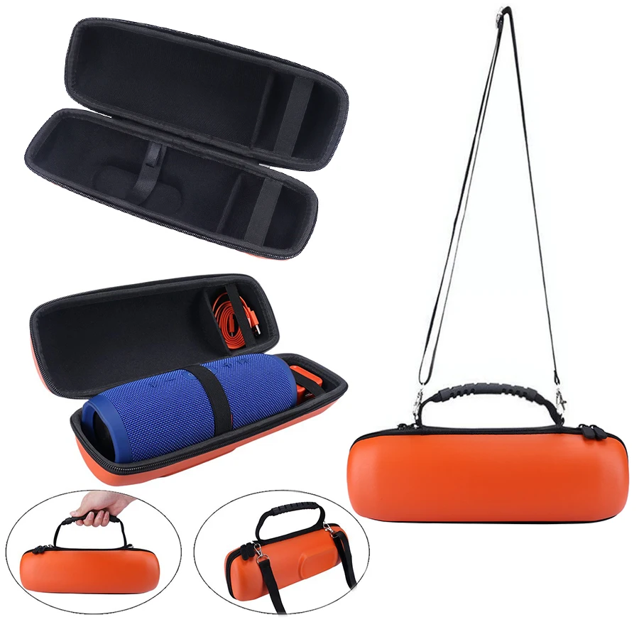 

Newest PU EVA Hard Case Travel Carrying Storage Cover Bag Case For JBL Charge 3 Charge3 Speaker-Extra Space for Plug&Cables