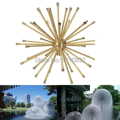 

New 3" DN80 Brass Crystal Ball Dandelion Fountain Nozzle Sprinkler Spray Head Garden Pond