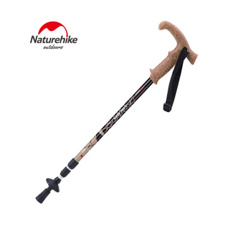 

Naturehike mountaineering walking Sticks POINT BREAK Professional Climbing Rod aluminum alloy Shock Absorption System Walking