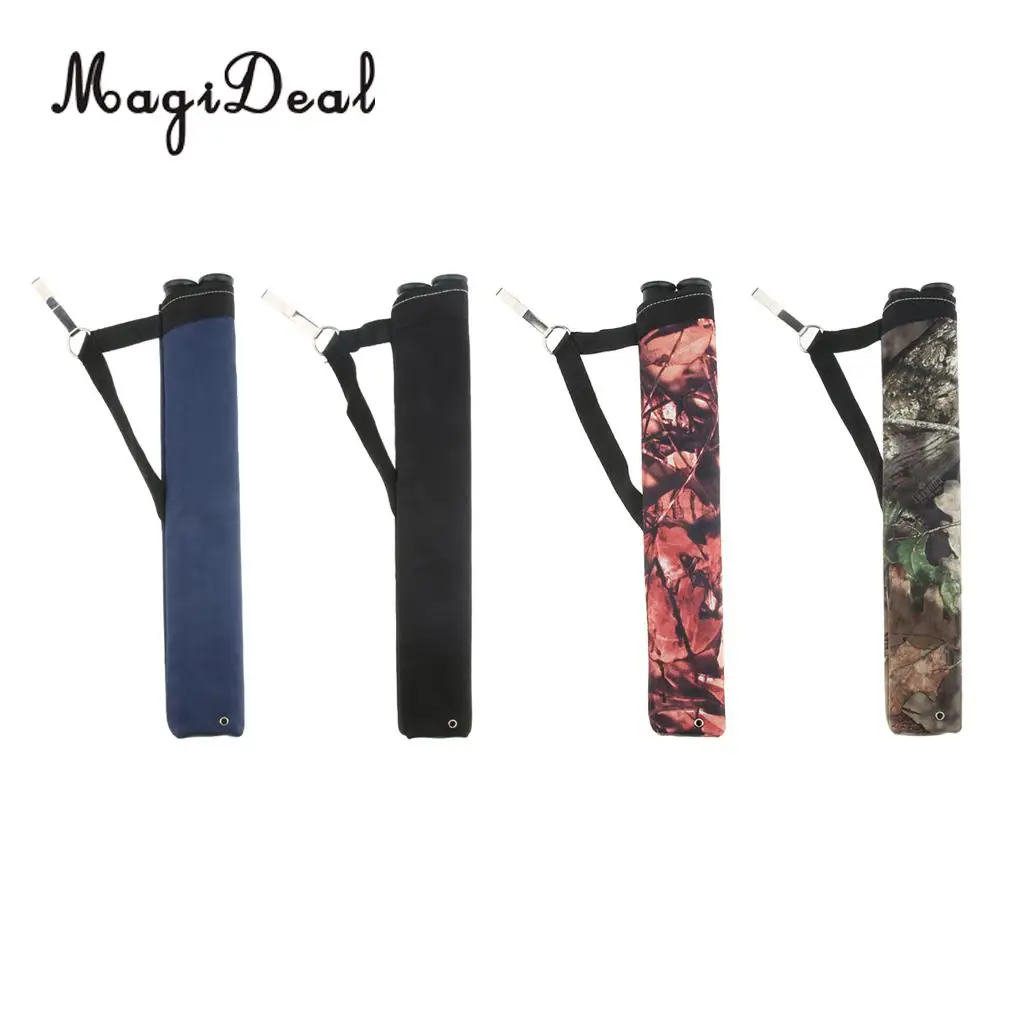 2 Tubes Archery Arrow Hip Quiver side Holder on Waist Belt Bow Hunting