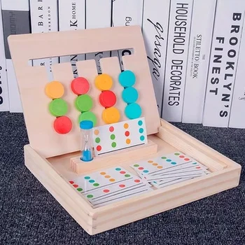 

Montessori Wooden Educational Early Development of Intelligent Thinking Four Sides Shape Cognitive Learning Enlightenment