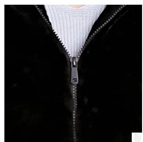 S/6XL мужские черные Повседневное тонкий Искусственный мех Куртки большой Размеры мужской с капюшоном зима-осень ручной работы Мех животных пальто Мех животных верхняя одежда k517