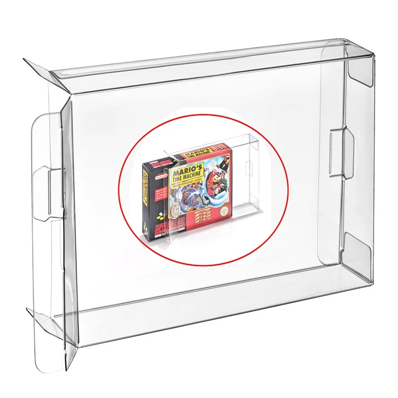 

H 10Pcs Clear Box Case Sleeve CIB Protector for SNES N64 Games Cartridge Box