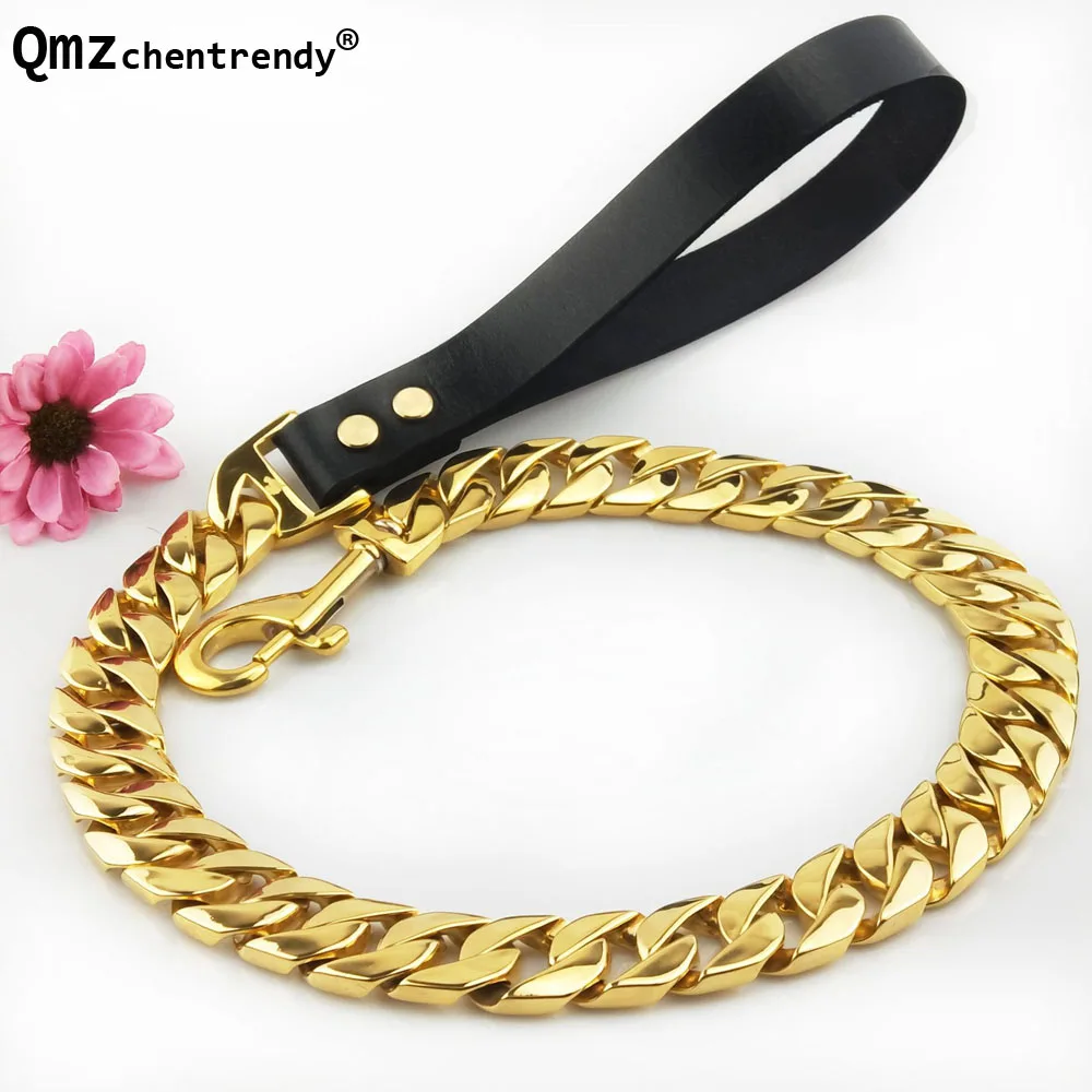 25mm/32mm Exaggerated Heavy Tone Slip Big Dog Cuban Chain Training Choke Strong Pet Traction Practical Leashes Necklace 25mm/32mm Exaggerated Heavy Tone Slip Big Dog Cuban Chain Training Choke Strong Pet Traction Practical Leashes Necklace