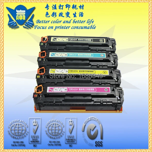 Совместимый цветной тонер-картридж CB540A 541A 542A 543A Замена для HP Laserjet CM1312 CP1215 CP1515 CP1518 |