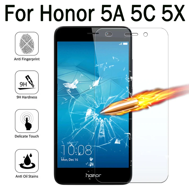 Защитное стекло 5A Honor 5X для Honor 5C, защитный чехол для экрана Huawie Honer 5 X C A A5 X5 C5 Honor5C 9H Tremp glass es