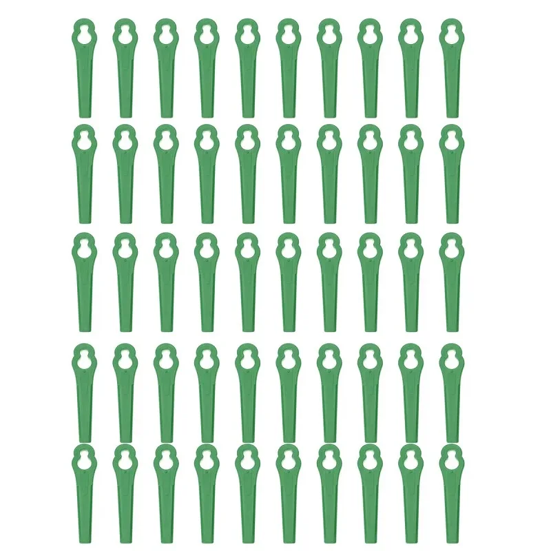 ALLSOME 50 шт. Пластиковые лезвия для триммера подвески для Bosch ART26LI ART26 Accutrim EasyTrim Accu триммер для травы садовый Timmer HT2079 - Цвет: Green 50pcs