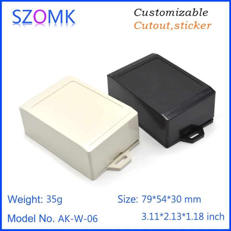 

1 piece 79*54*30mm szomk abs alarm access control housing plastic enclosure for electronics circuit board small plastic casing