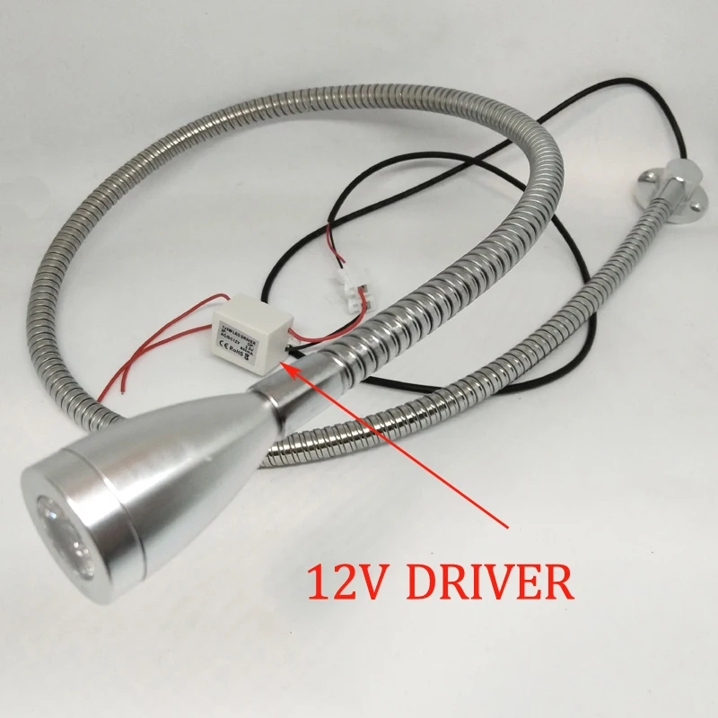 AC85-265V/12V/24V 2W Overhead Led Wall Lamp For bed With Plug In