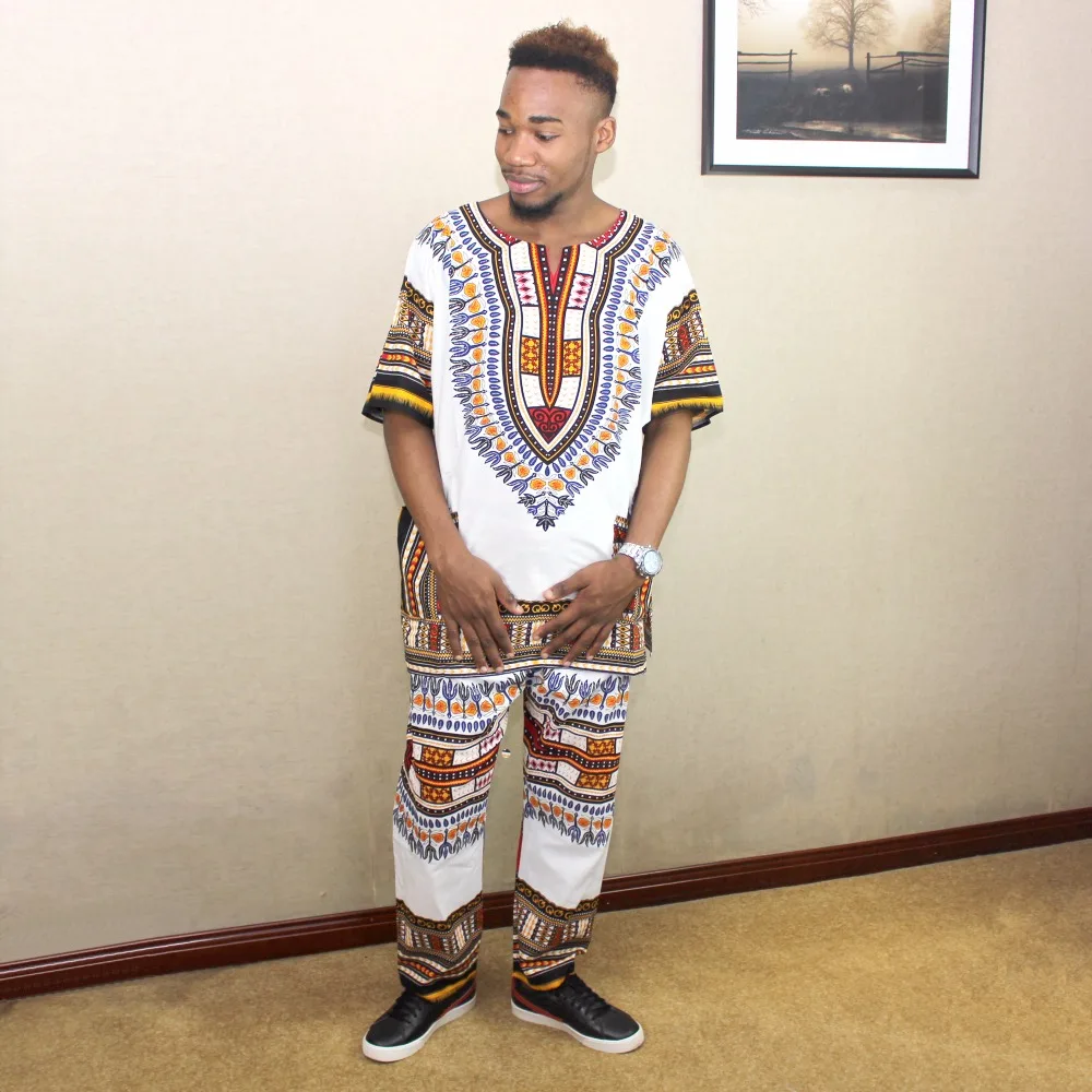 Fashion Design Casual African Sets Tops and Pants Dashiki Pockets Spring Autumn Ethnic Style Unisex | Тематическая одежда и
