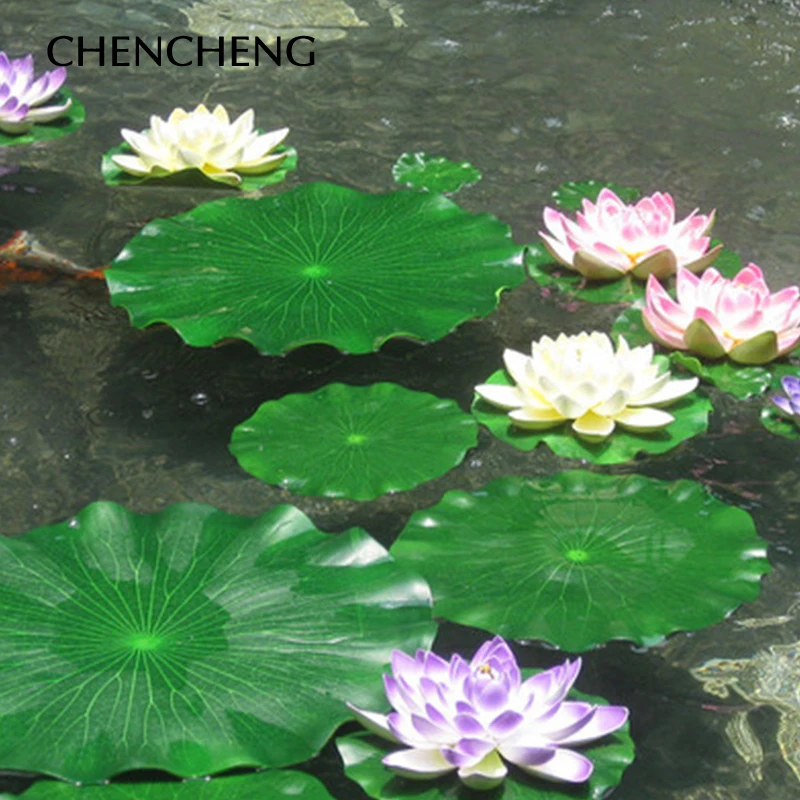 CHENCHENG 1 шт. искусственный Лотос водяная Лилия плавающий цветок Пруд Танк растение орнамент домашний сад украшение пруда