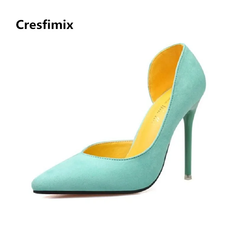 Cresfimix/женские модные удобные туфли на высоком каблуке без шнуровки карамельных