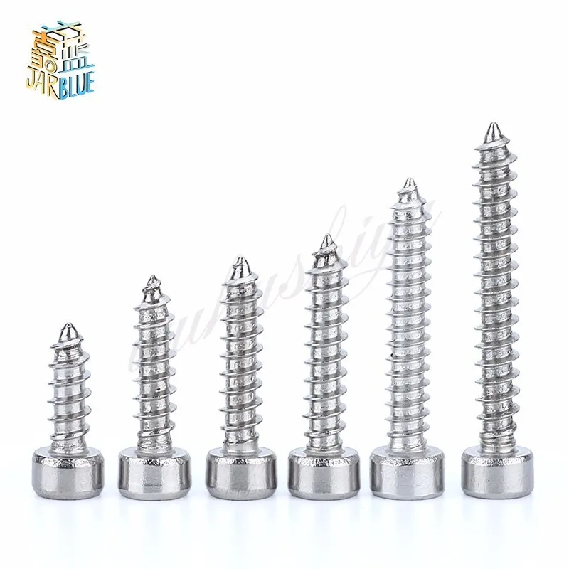 50 Pcs M2 M2.6 M3 HA Nickel plated Socket Head Cap Screw Self tapping