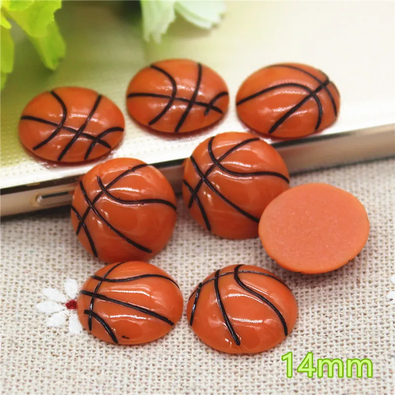 10pcsResinsmallbasketballsportsflatbackCabochonArtSupply