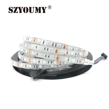 

SZYOUMY 5050 SMD 5M 300LEDS Flexible Light 12V Cool White RGB LED Strip Flexible Better Quality PCB LED Ribbon Diode Tape