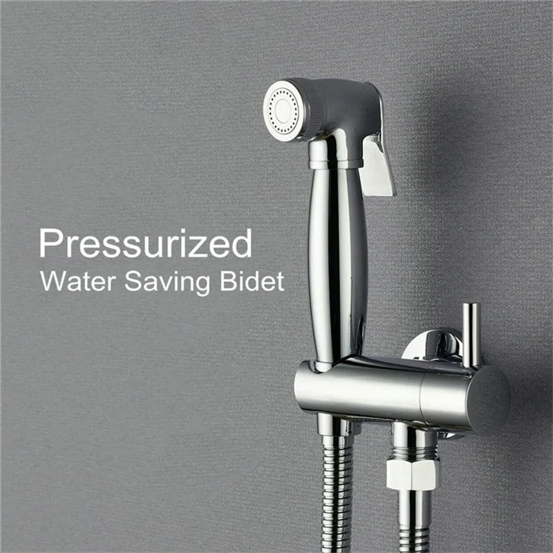 

Car Wash Spray Head Pet Cleaner Portable Bidet Handheld Toilet Jet Cleaner High Pressure Bidet +1.5m Hose Inlet Bracket TP-14