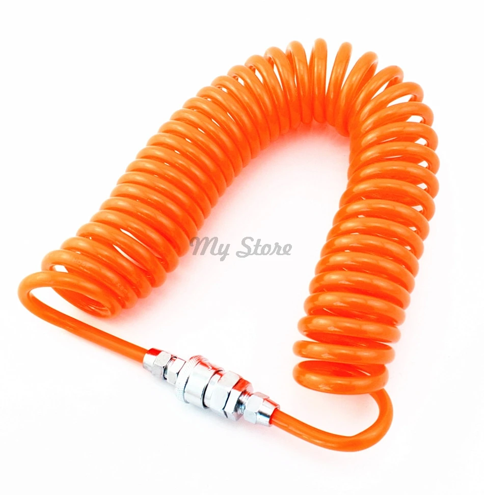 

Air Hose Recoil Hose PU Fitting Pneumatic Compressor Coil 8mm x 5mm