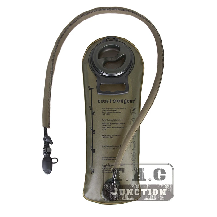 

Emerson 2.5L water Bladder + Pipe with Dust Cover Emersongear Tactical Hygration Waterbag Insert with 1.1m Tube Hiking Camping