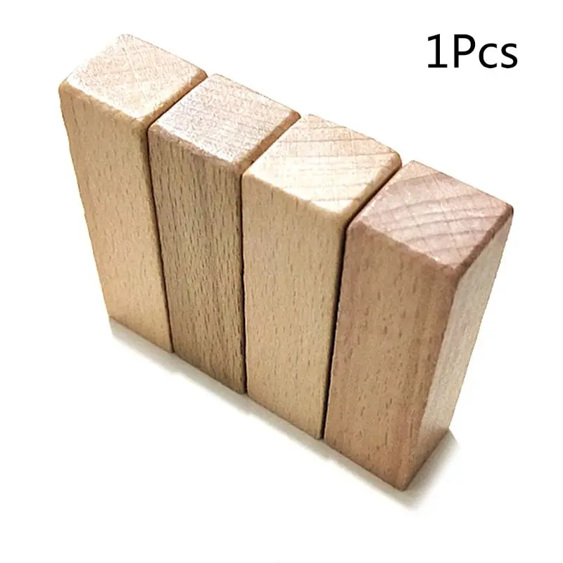 

Unfinished Wooden Block For Wood Craft DIY Stamp Seal Supplies Scrapbooking Carving Handmade Tool