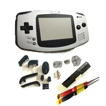 Горячая Серебряный цвет черный цвет полный корпус Запасные насадки для ремонта для GameboyAdvance GBO чехол Классический корпус X/Y отвертка