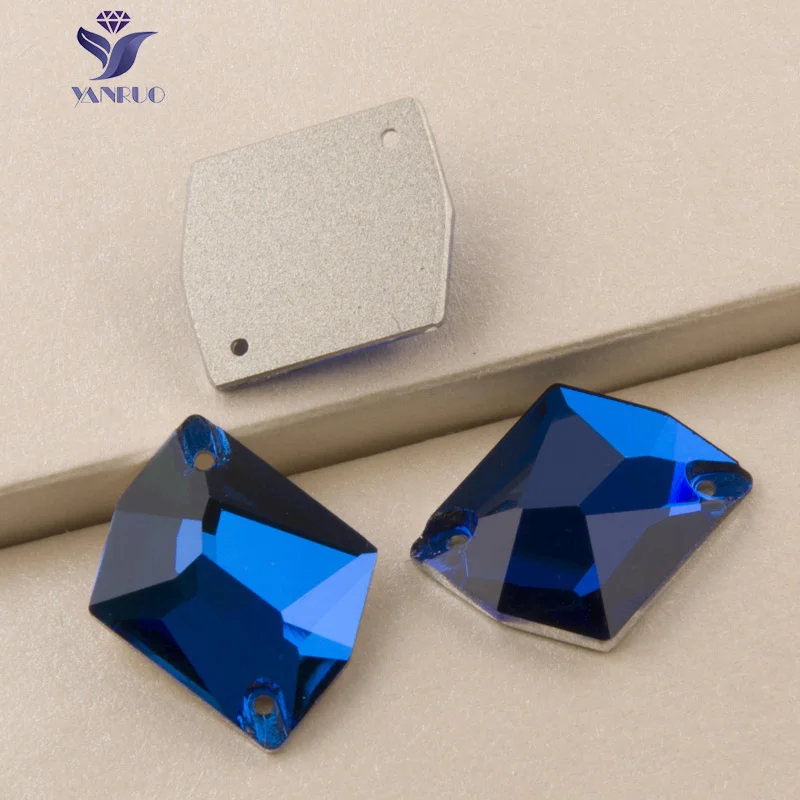YANRUO 3265 космические Капри синие стеклянные камни с плоской задней частью Стразы