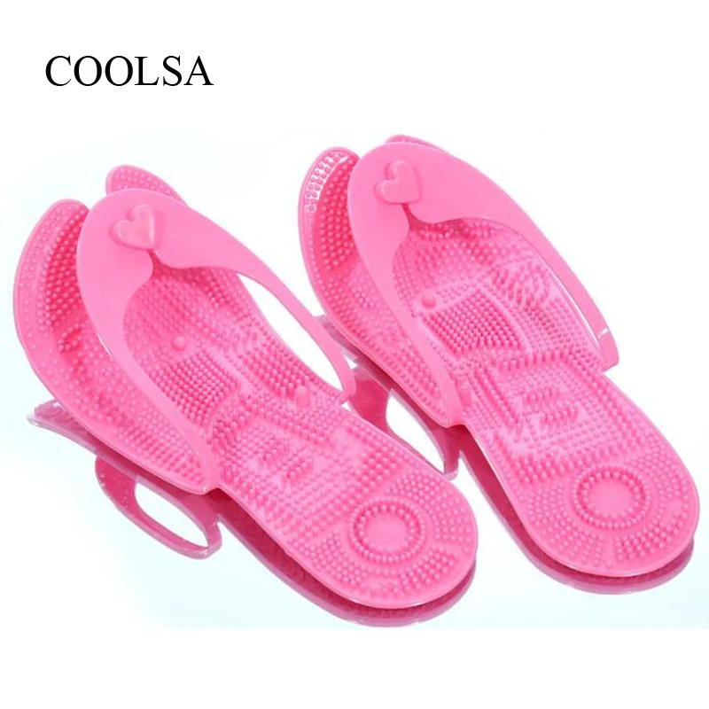 Мужские Нескользящие пляжные шлепанцы COOLSA однотонные дорожные тапки для душа