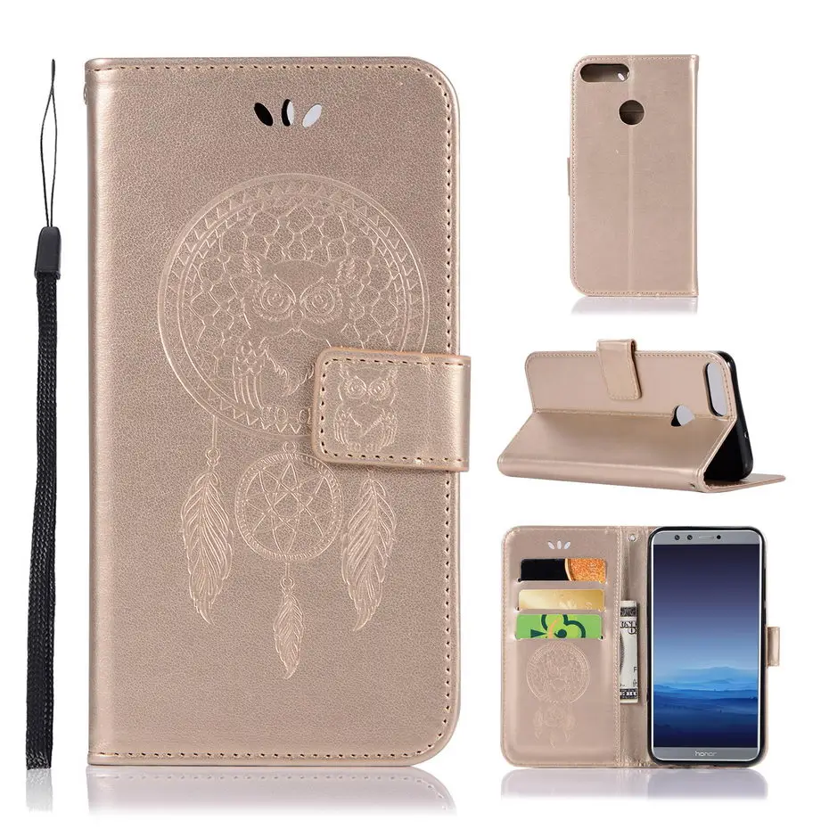 For Coque Huawei Honor 5 7 8 9 V9 V10 6C 6CPro 6X 5C Lite Cover Luxury Leather Wallet Flip Case For honor 7X 9i Phone Case Coque